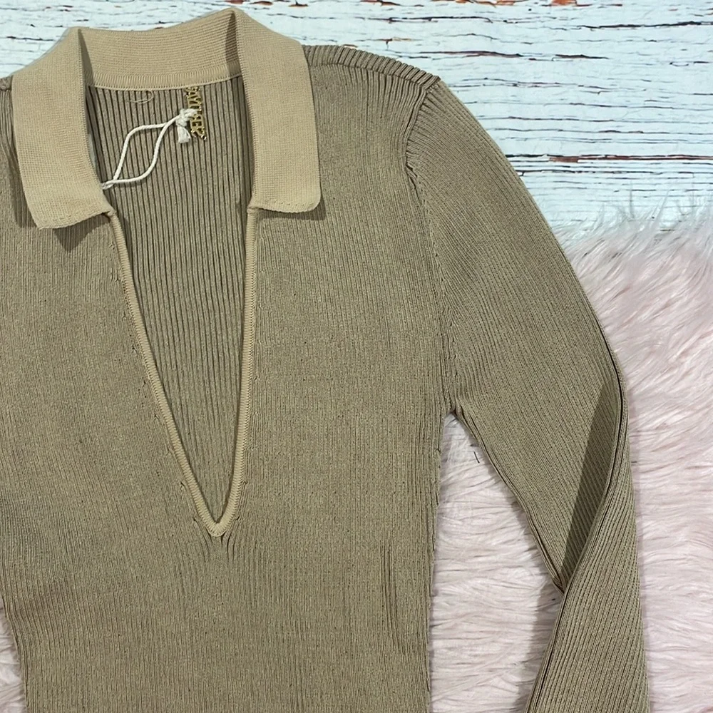 SER.O.YA Tan Ribbed Mini Dress - Picture 8 of 9